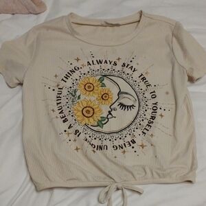 Sunflower Graphic Cream Top